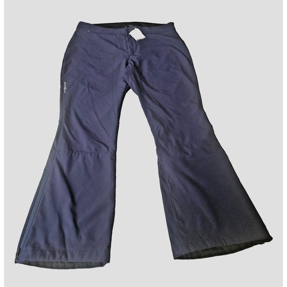 Eddie Bauer Alpenglow 2X Navy Ski Pants Softshell Fleece Snow Après Ski - Picture 2 of 11